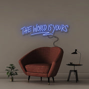 The world is yours - Neonific - LED Neon Signs - 30" (76cm) - Blue