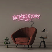 The world is yours - Neonific - LED Neon Signs - 30" (76cm) - Light Pink
