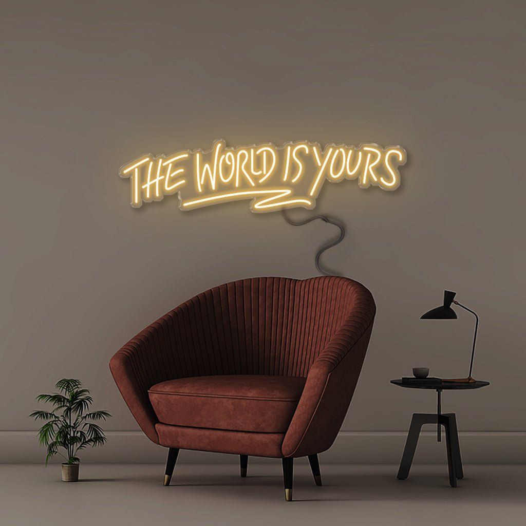 The world is yours - Neonific - LED Neon Signs - 30" (76cm) - Warm White