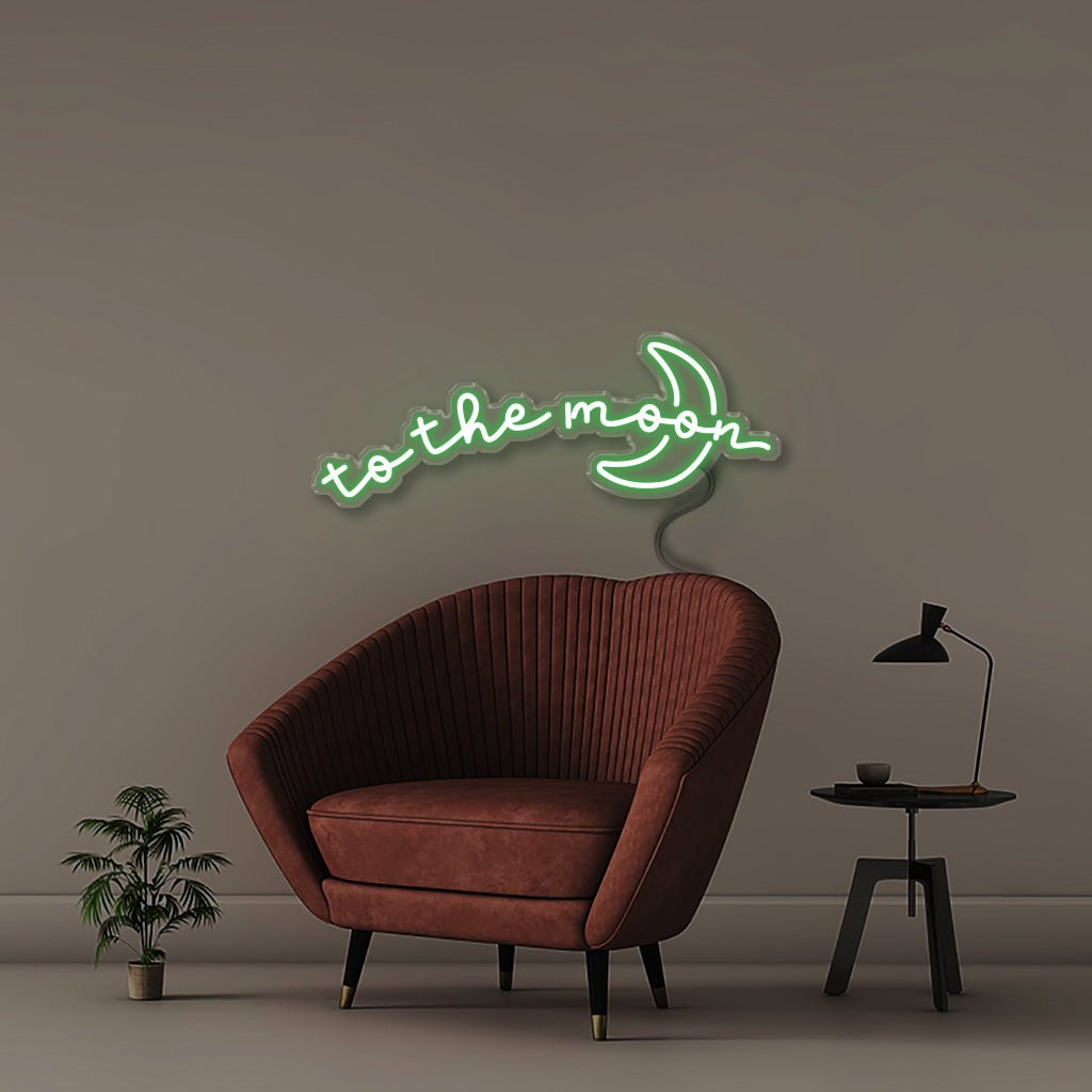 To the moon - Neonific - LED Neon Signs - 18" (46cm) - Green