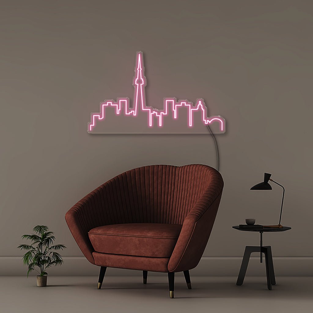 Toronto Cityscape - Neonific - LED Neon Signs - 36" (91cm) - Light Pink