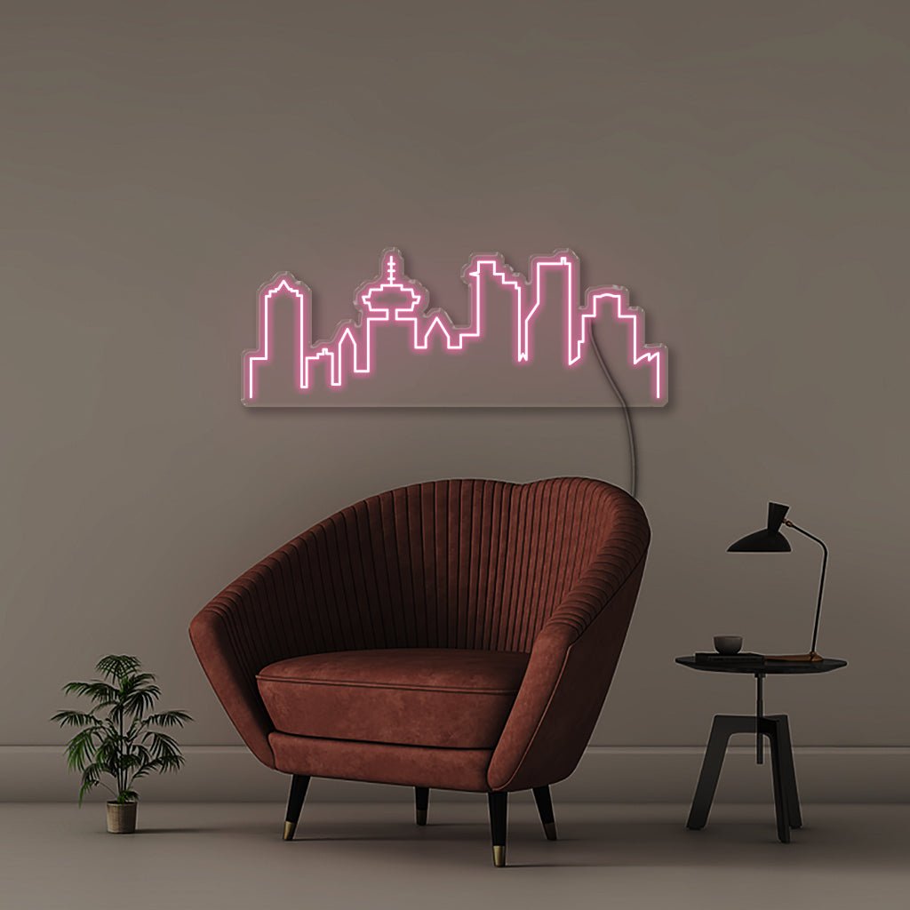 Vancouver Cityscape - Neonific - LED Neon Signs - 36" (91cm) - Light Pink