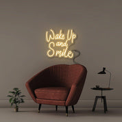 Wake Up and Smile - Neonific - LED Neon Signs - 24" (61cm) - Warm White