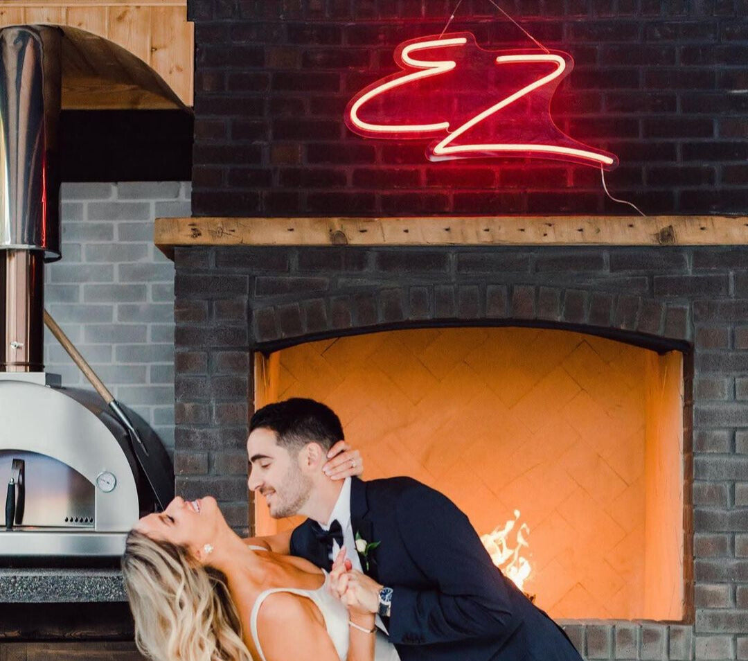 red neon sign used in wedding