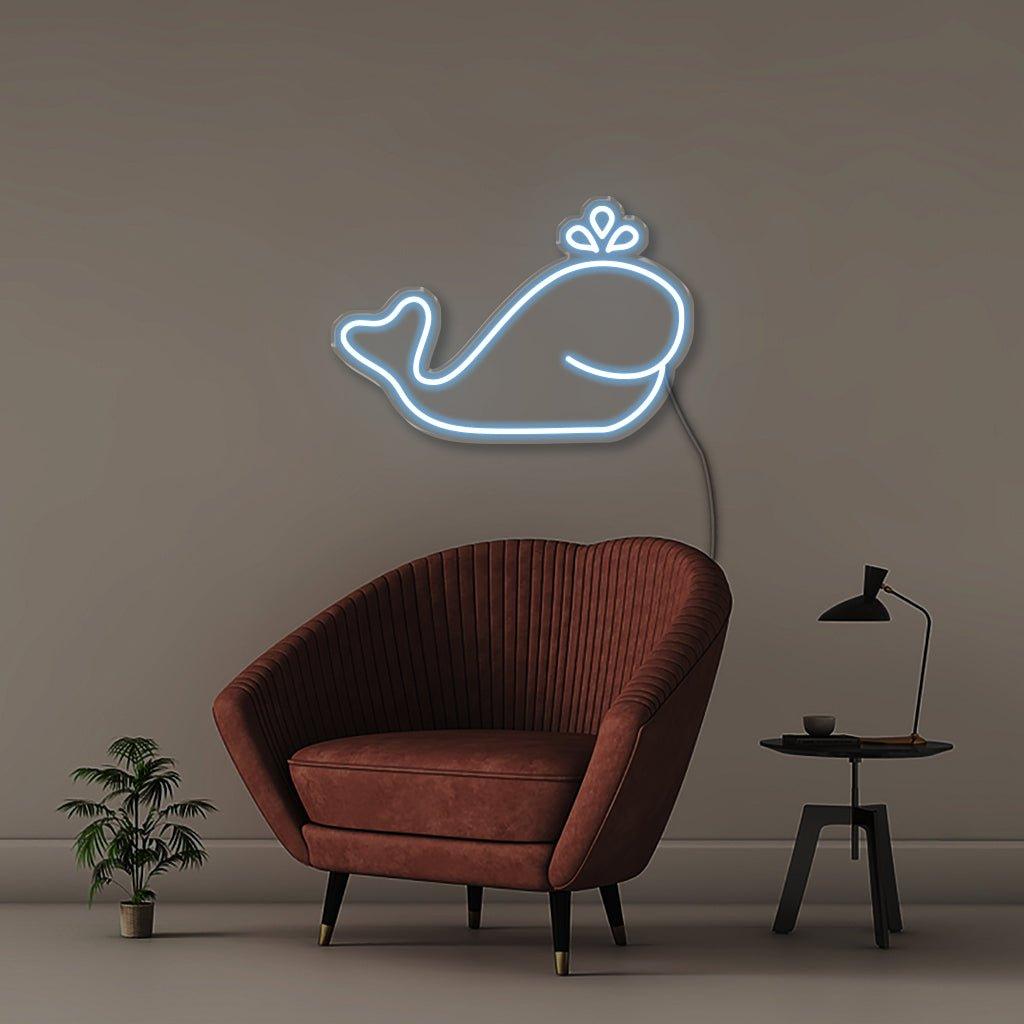 Whale - Neonific - LED Neon Signs - 18" (46cm) - Light Blue