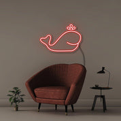 Whale - Neonific - LED Neon Signs - 18" (46cm) - Red