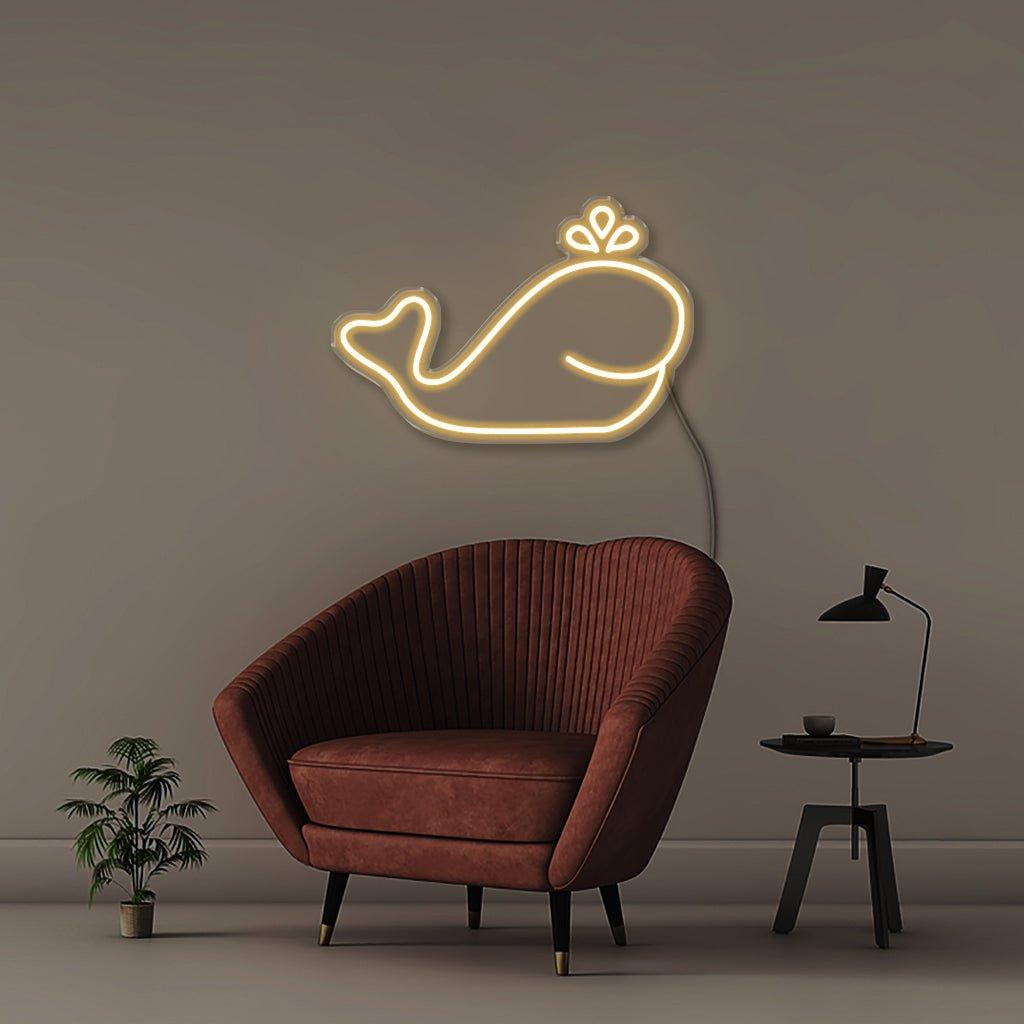 Whale - Neonific - LED Neon Signs - 18" (46cm) - Warm White