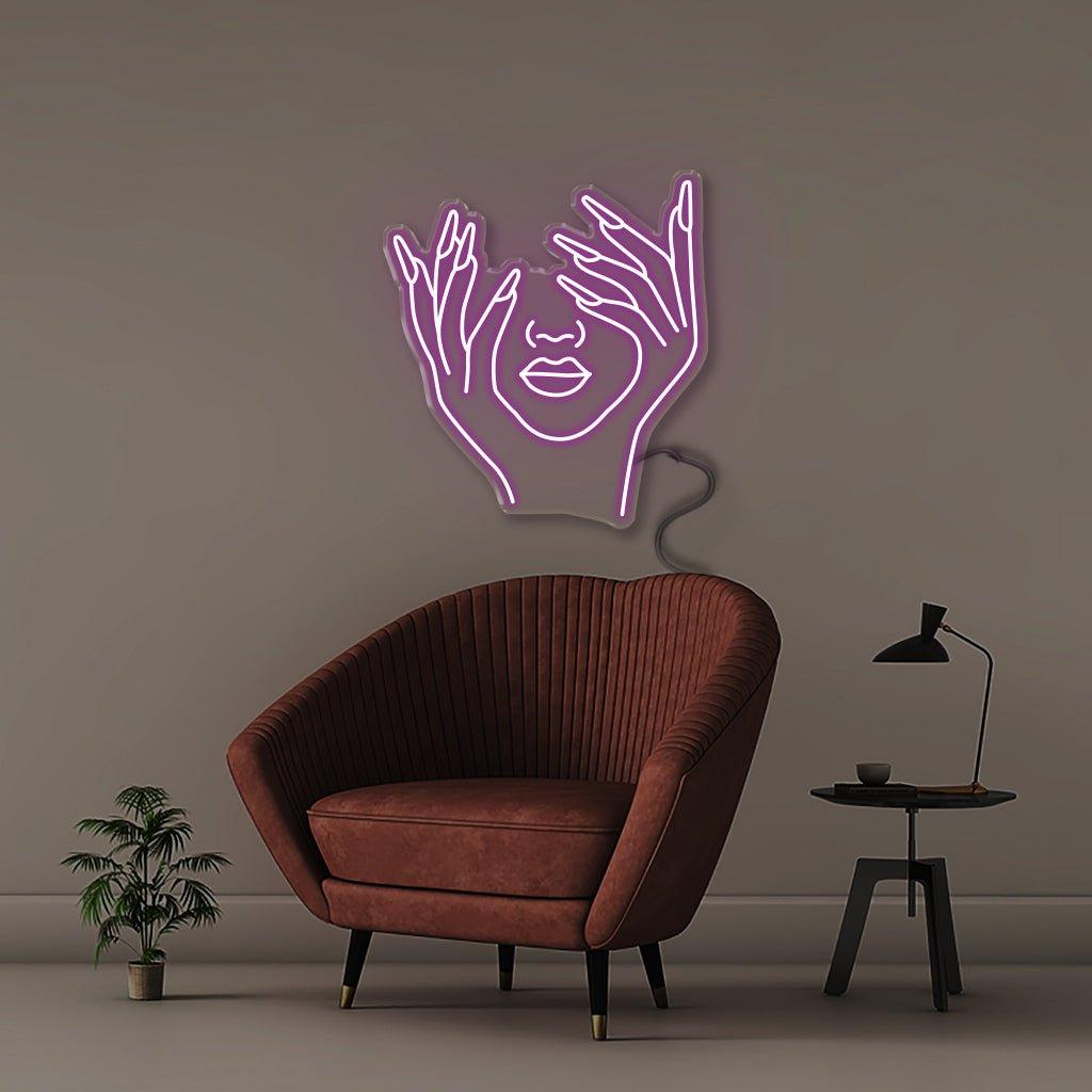 Woman Face - Neonific - LED Neon Signs - 24" (61cm) - Purple