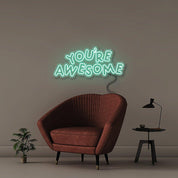 You're awesome 2 - Neonific - LED Neon Signs - 36" (91cm) - Sea Foam